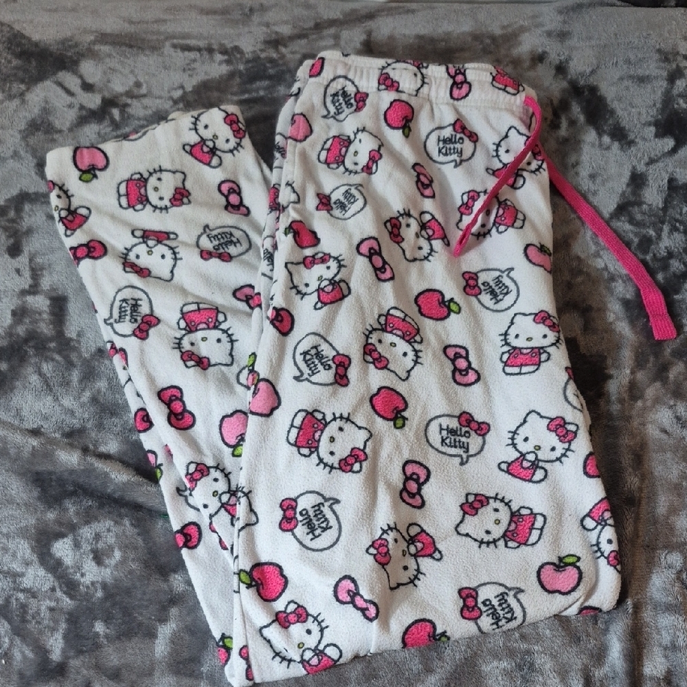 Hello Kitty L/XL Sleep Pants White And Pink